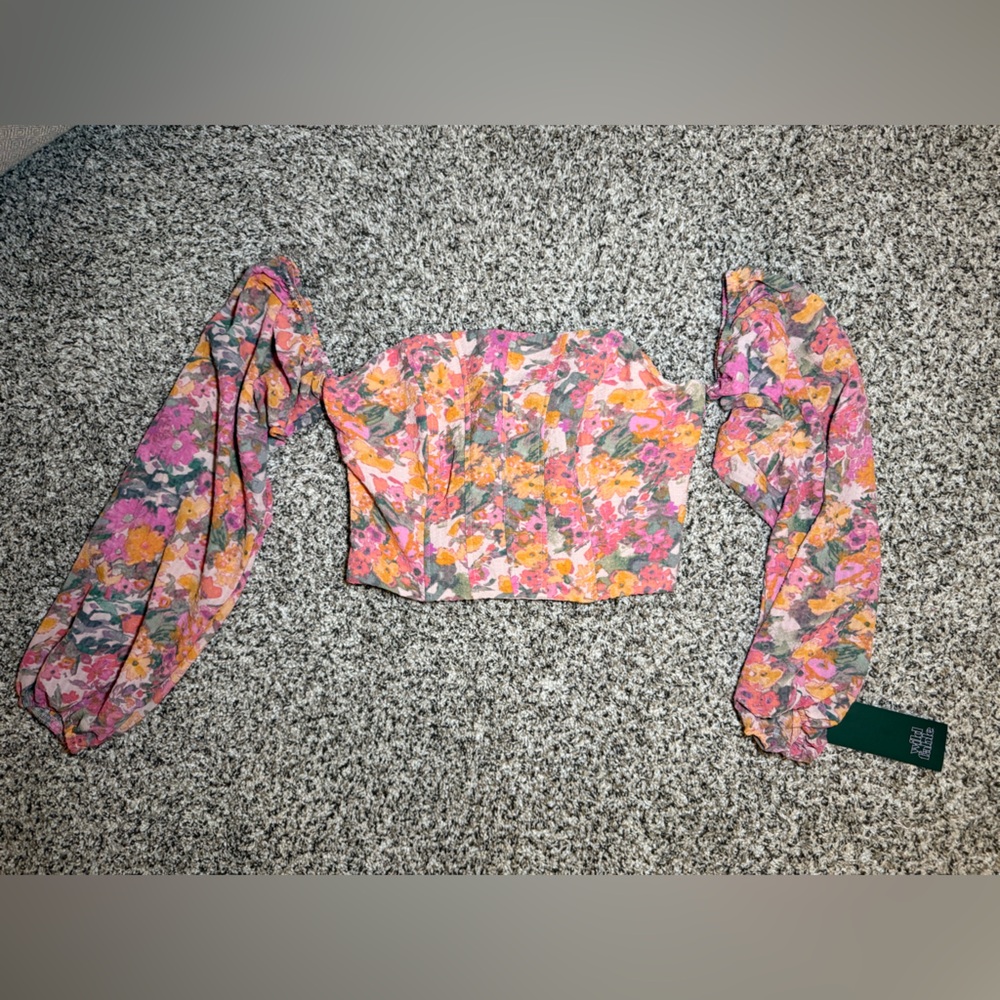 Wild Fable Multicolor Smocked Top